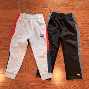 Puma Kids' Gray and Black Jogger Pants